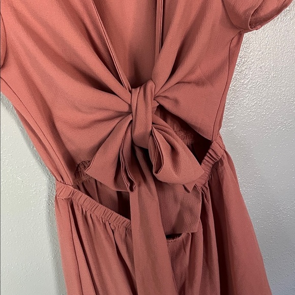 Princess Polly Rust Tie-Front Romper - Picture 4 of 9